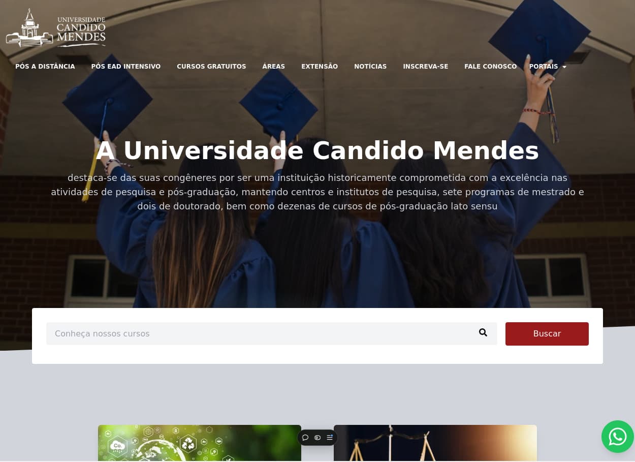 Site Pós-Graduação Candido Mendes